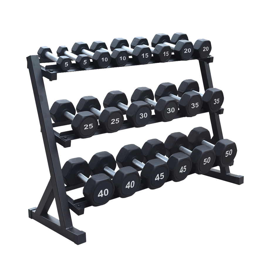 3T-RL Dumbell Rack - Loaded